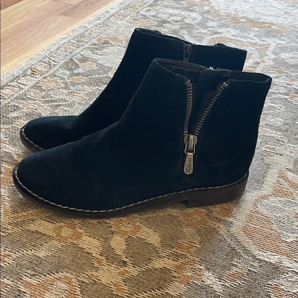 Clarks Black Ankle Booties